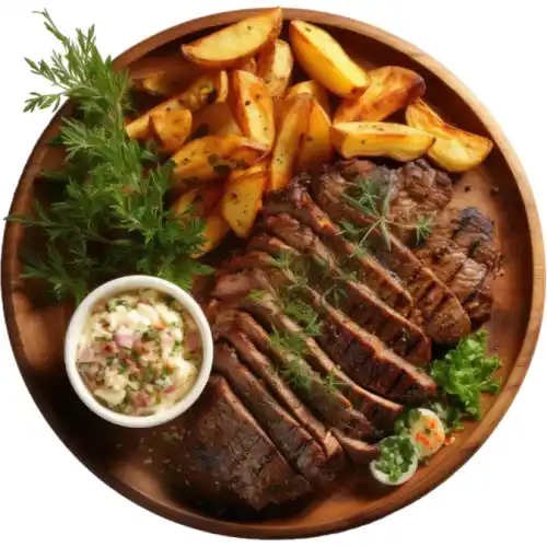 Full Steak with Chips or Salads