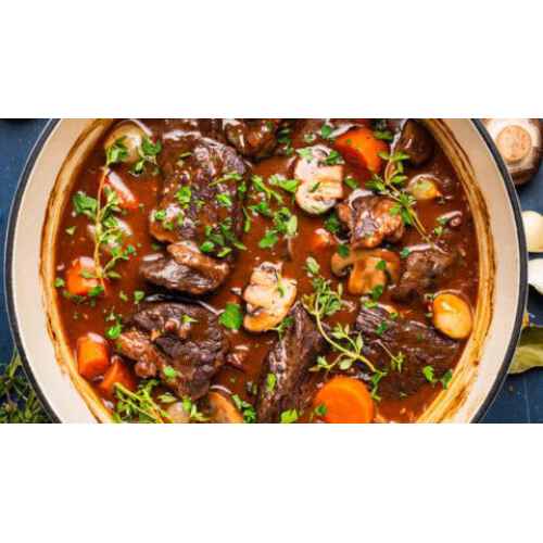 Beef Burgillion with red wine